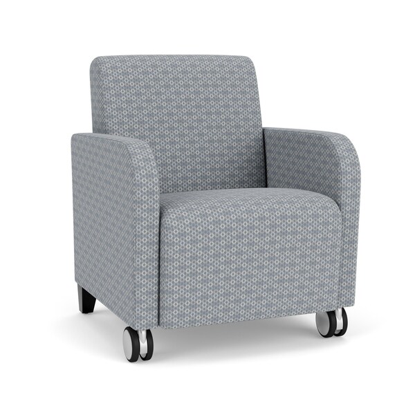 Lesro Siena Lounge Reception Guest Chair w/ Front Casters, 27 in W 29.5 in L 32.5 in H SN1101 - main